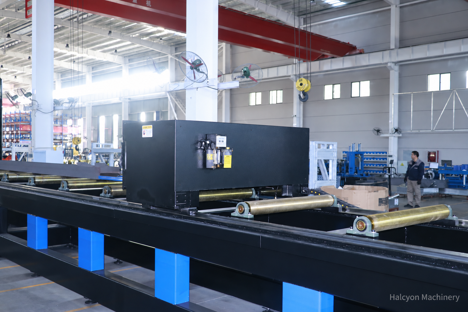 HLC-750 workshop context photograph with edited branding