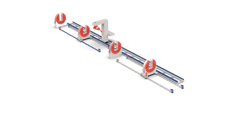 HWS-1260 section welding station supplier rendering