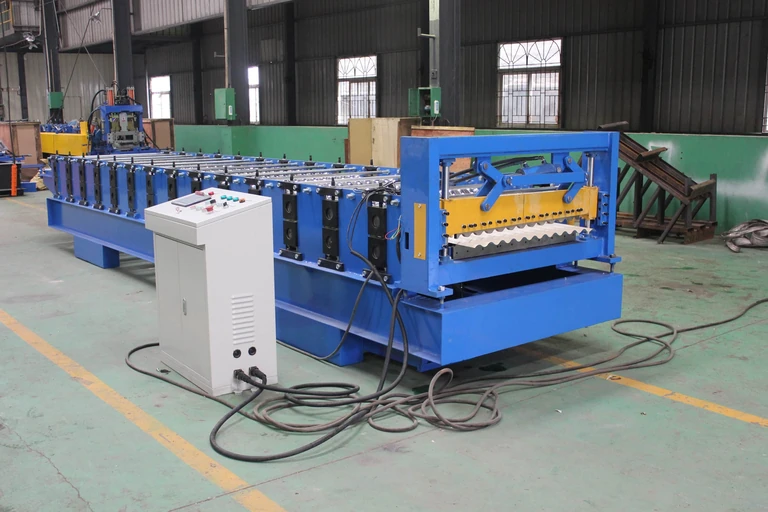 Corrugated roof sheet line