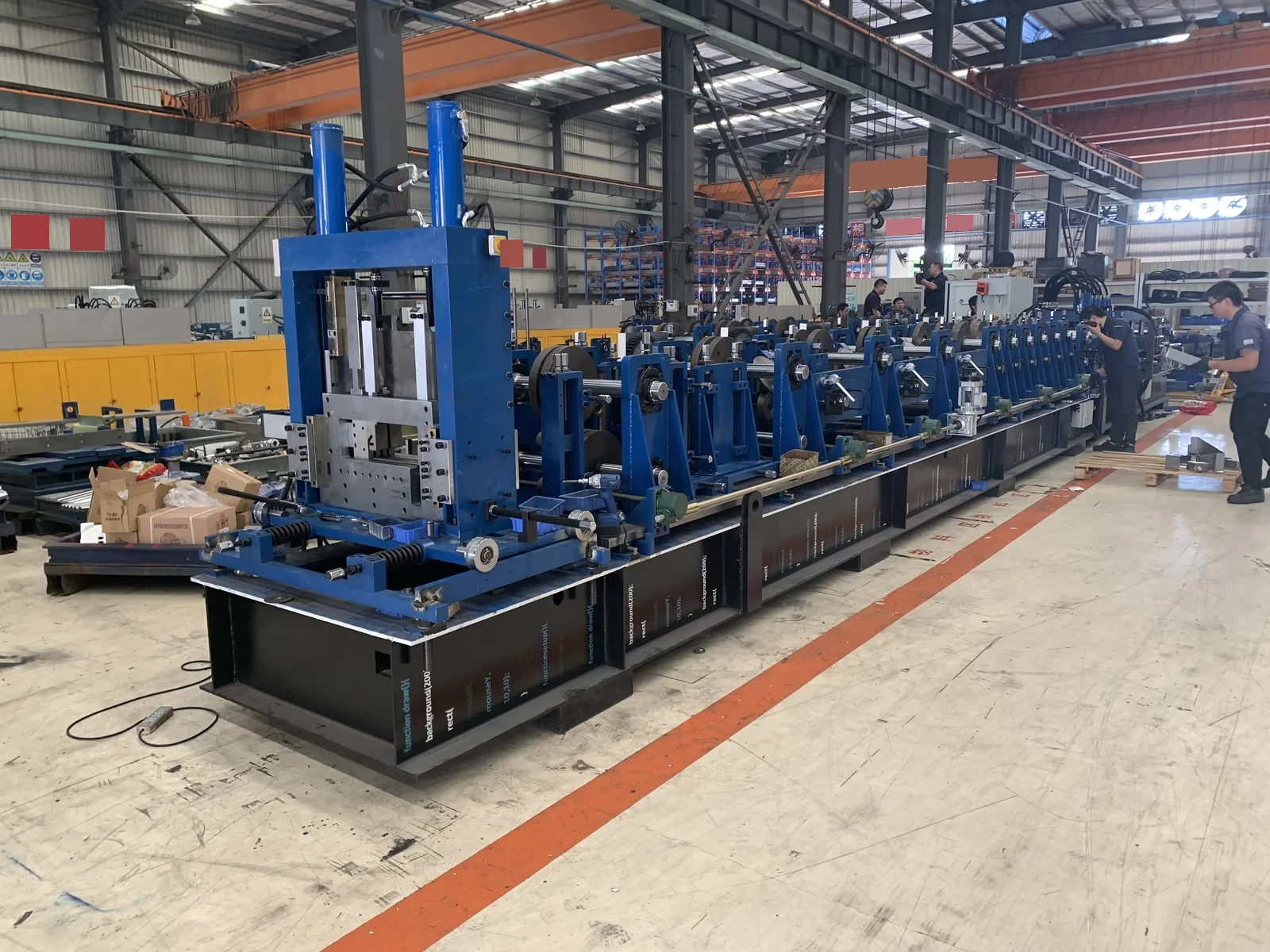 C/Z purlin forming stands in our Xiamen production base