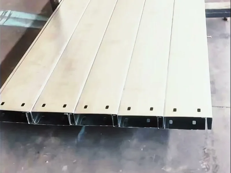 Pre-punched C purlin (bolt holes)