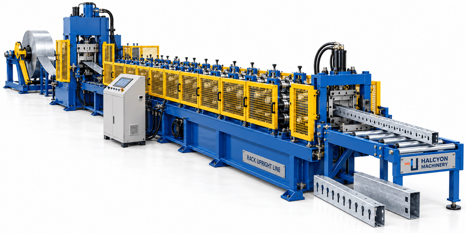 Racking roll forming line, Halcyon reference image for a rack beam line